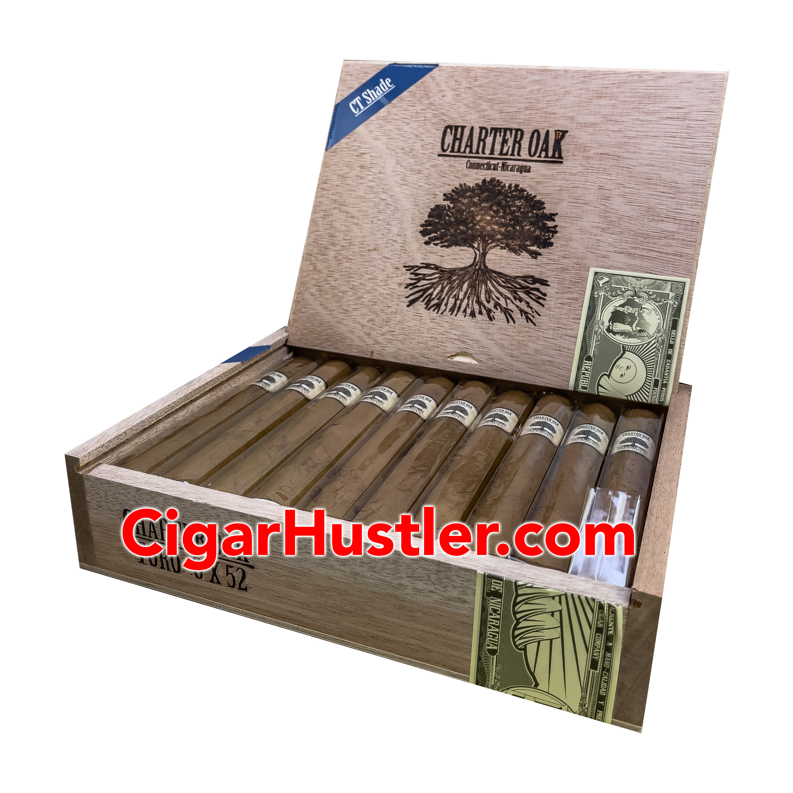 Charter Oak Connecticut Shade Toro Cigar - Box